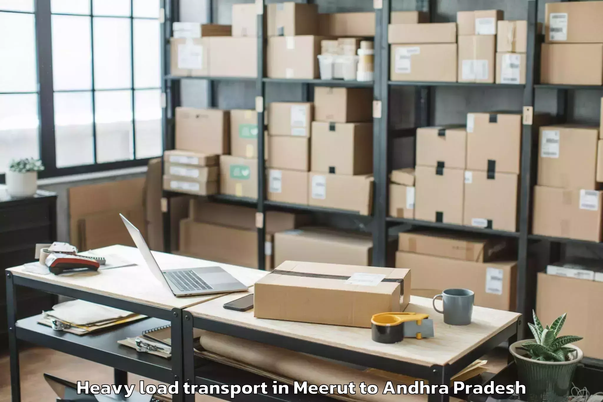 Book Your Meerut to Zarugumilli Heavy Load Transport Today